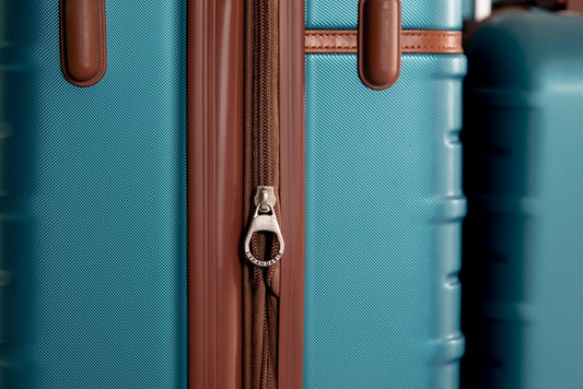 a close up of two pieces of luggage