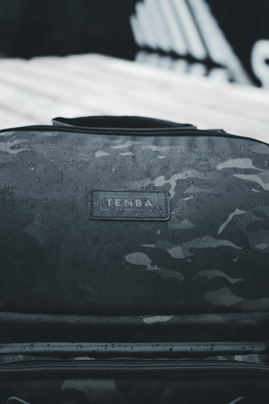 a piece of luggage sitting on top of a wooden floor