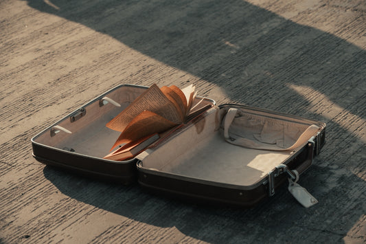 a piece of luggage sitting on the ground